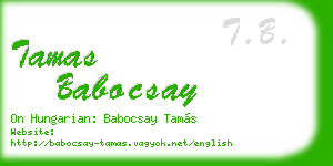 tamas babocsay business card